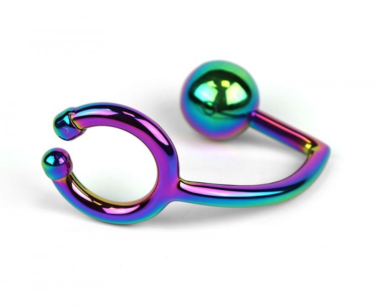 Анальный стимулятор с кольцом на пенис 