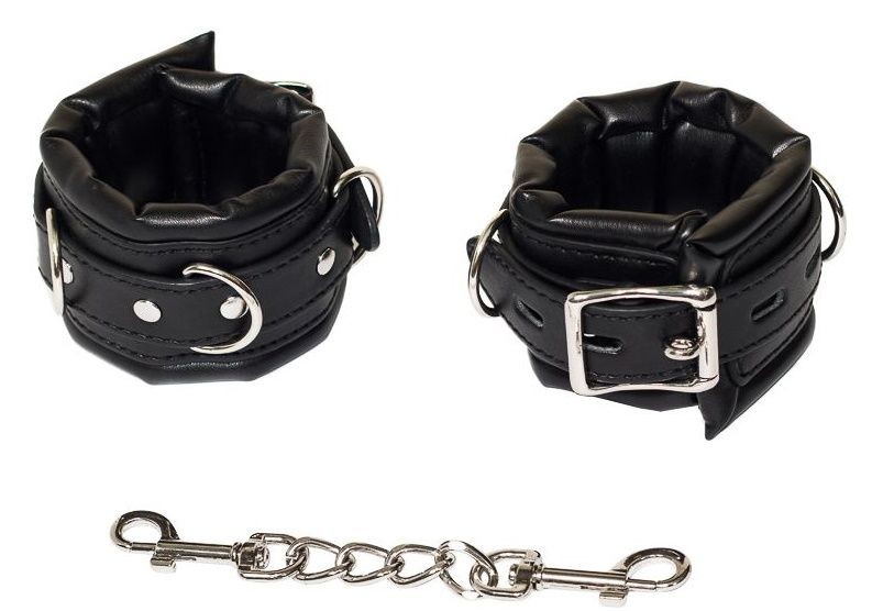 Ошейник с наручниками Lola Toys Bondage Collection Plus Size, черный 1058-02Lola - Lola Toys - Наручники - Купить