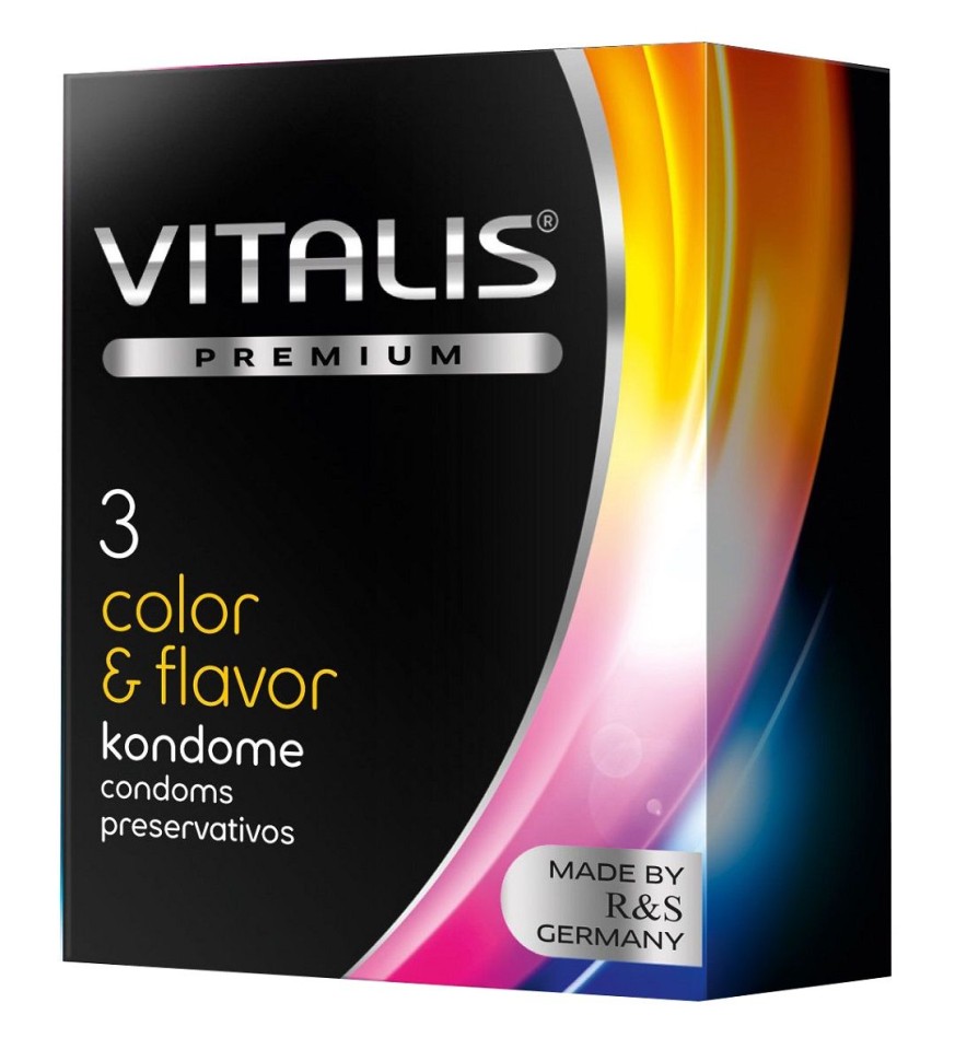 Презервативы VITALIS premium Color & flavor купить со скидкой в секс шопе  Презервативы  Ароматизированные