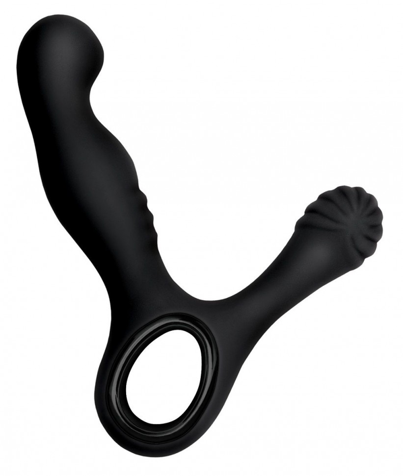 Чёрный стимулятор простаты с вибрацией Revive Prostate Massager