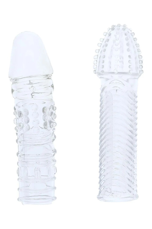 Комплект из 2 прозрачных насадок на пенис PENIS EXTENDER PACK