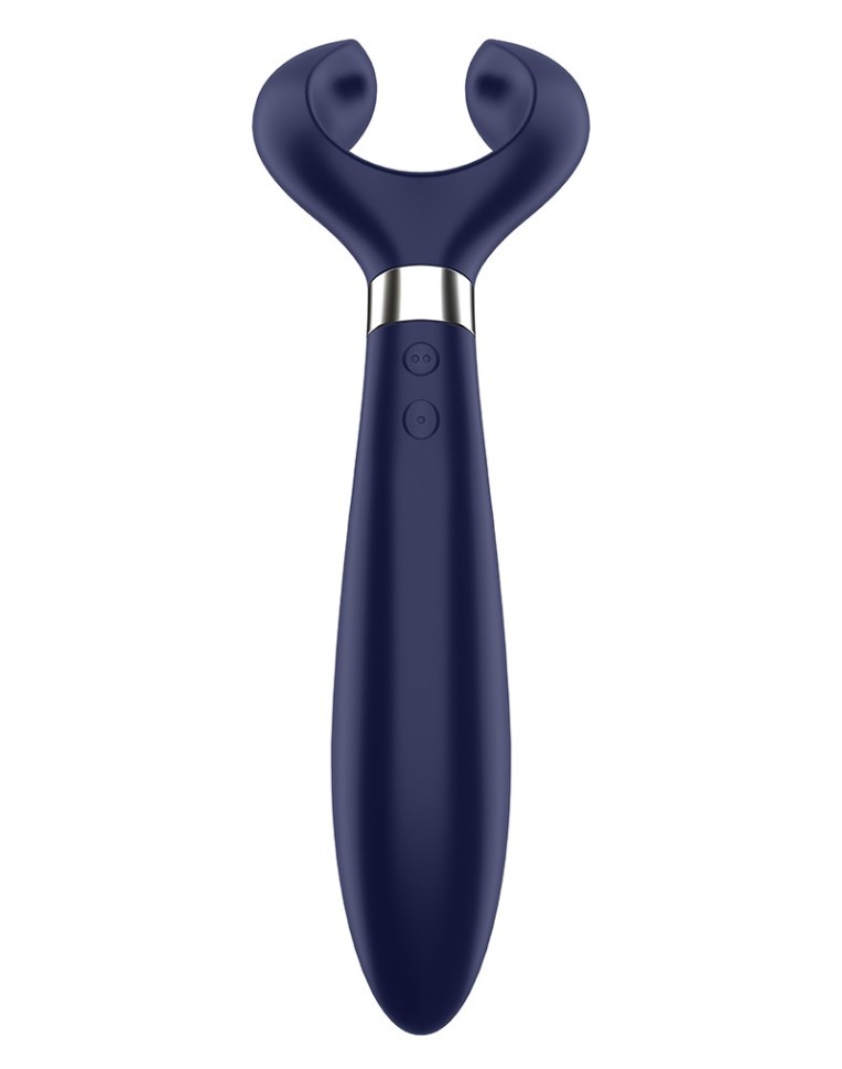 Синий вибромассажер для пар Satisfyer Partner Multifun 3